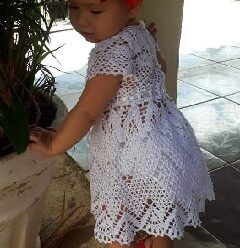 Como tejer lindo vestido para bebes a crochet
