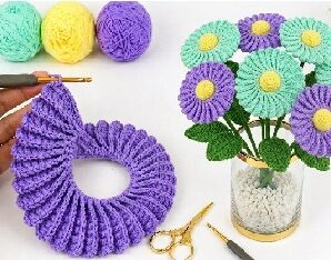 Aprende a tejer hermosa flores con esta tecnica