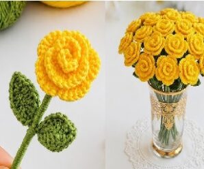 Aprende a tejer bella rosa amarilla a crochet