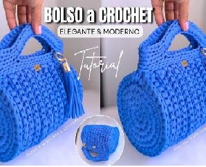 Aprende a tejer hermoso bolso de crochet