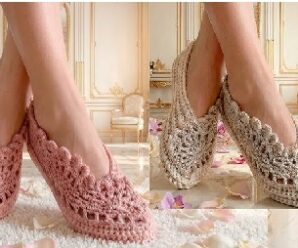 Como tejer bellas pantuflas paso a paso