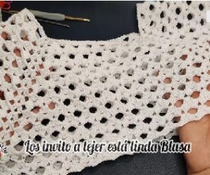 Aprende a tejer bella blusa crochet