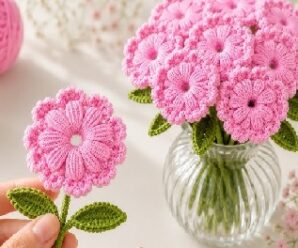 Aprende a tejer estas lindas flores de crochet